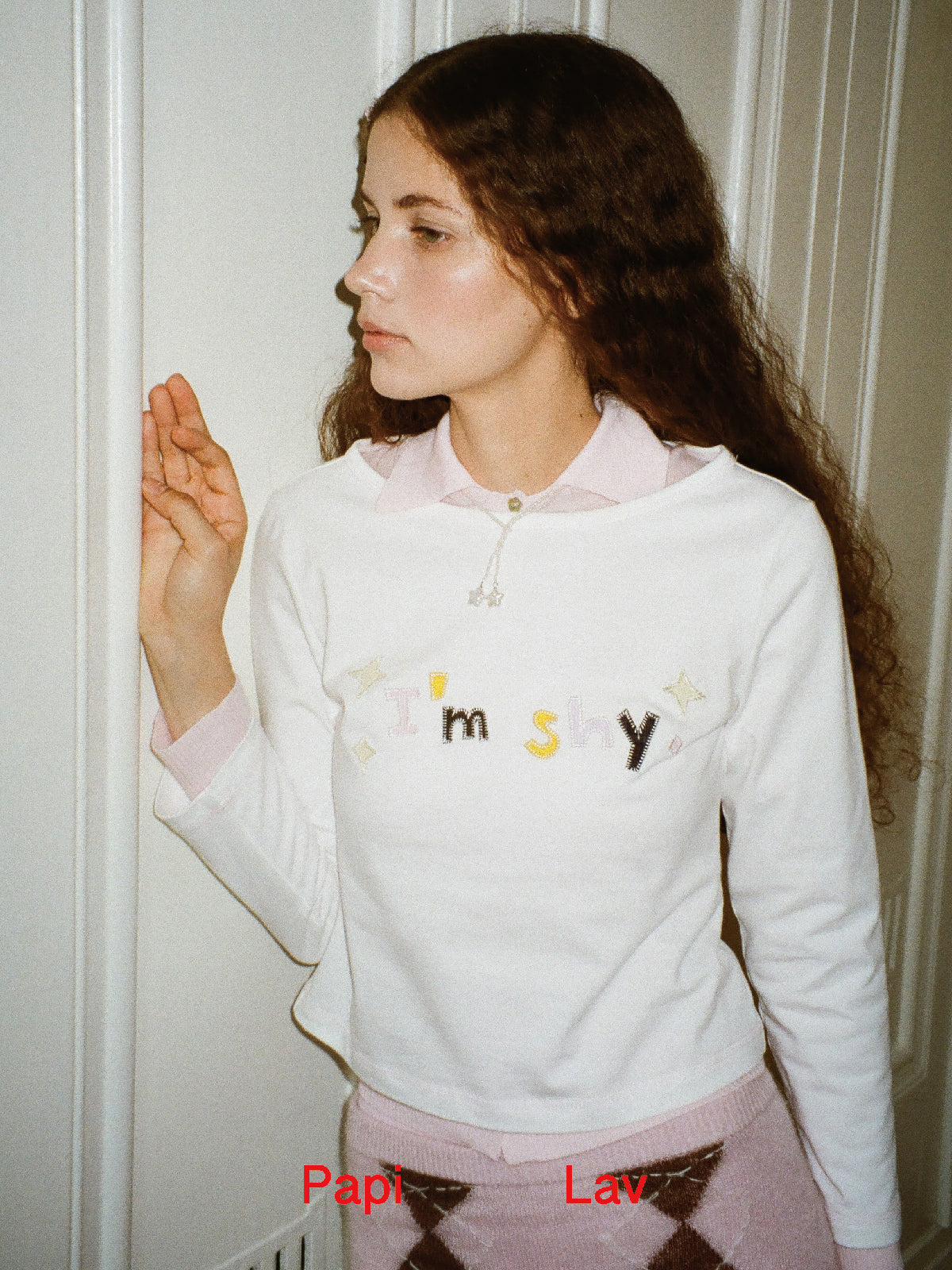 I'M SHY PATCHWORK LONGSLEEVE T-SHIRT