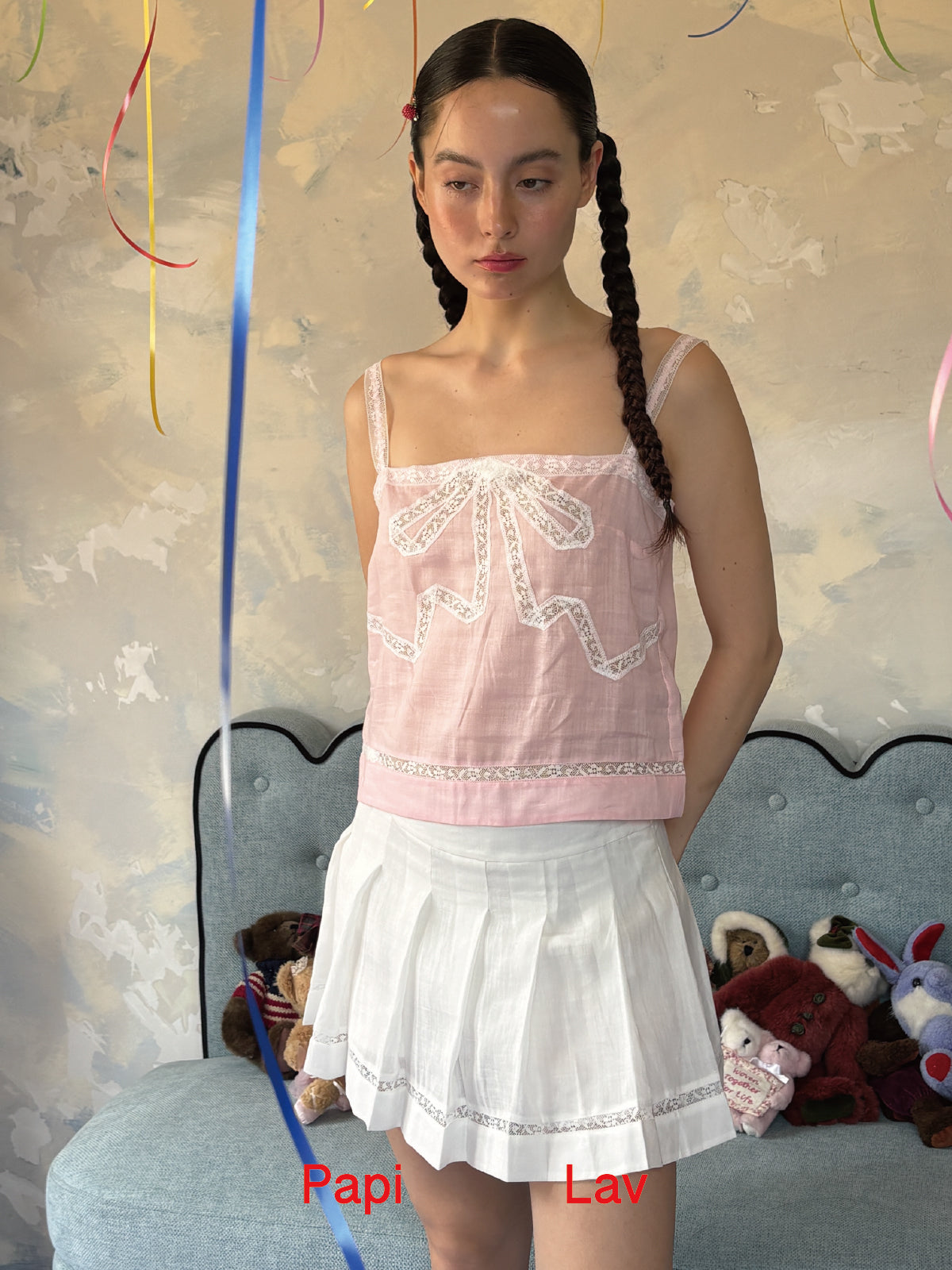 PINK BELLA BOW TOP