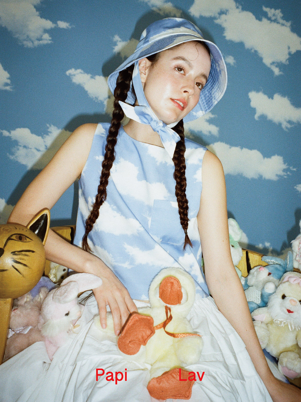 SKY PRINT CHILDISH VEST