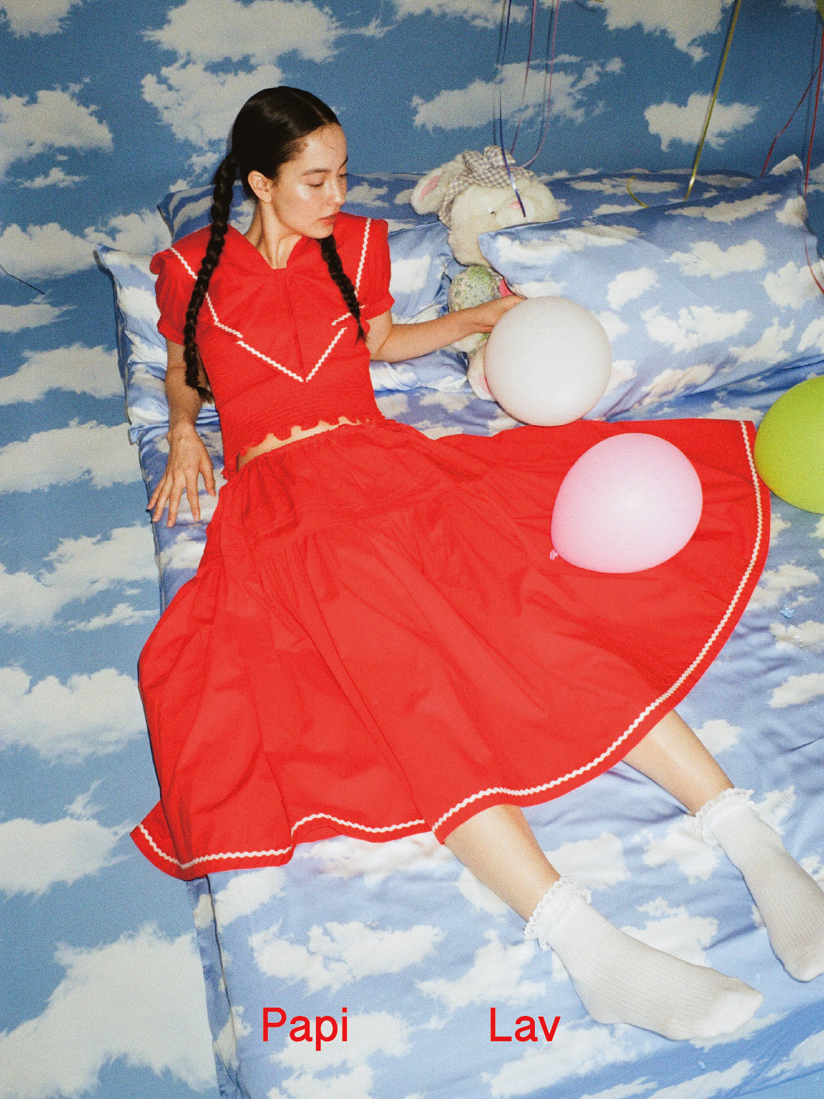 RED ELLIE SKIRT
