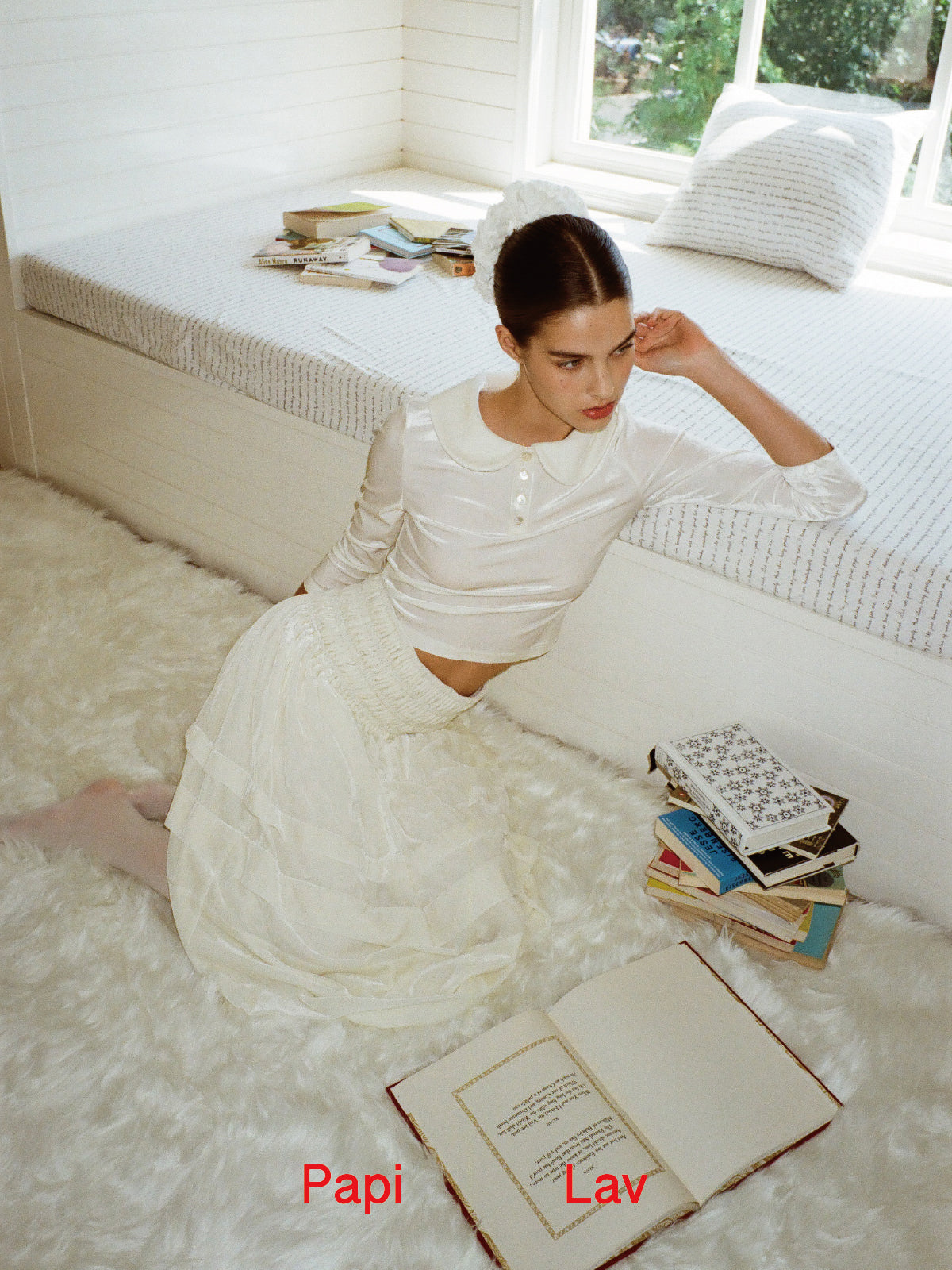 IVORY EMMA MIDI SKIRT