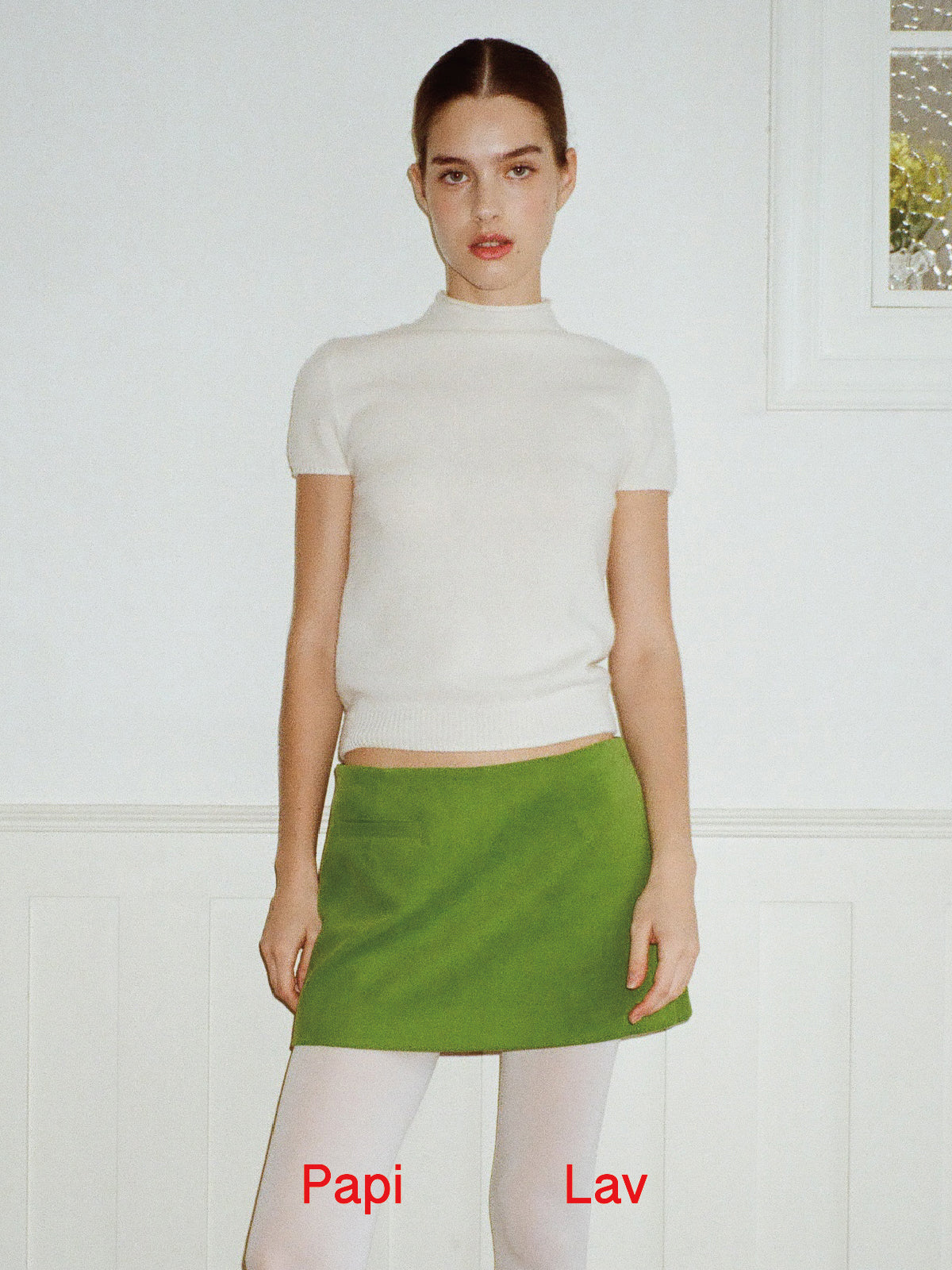 GREEN MAGGIE MINI SKIRT