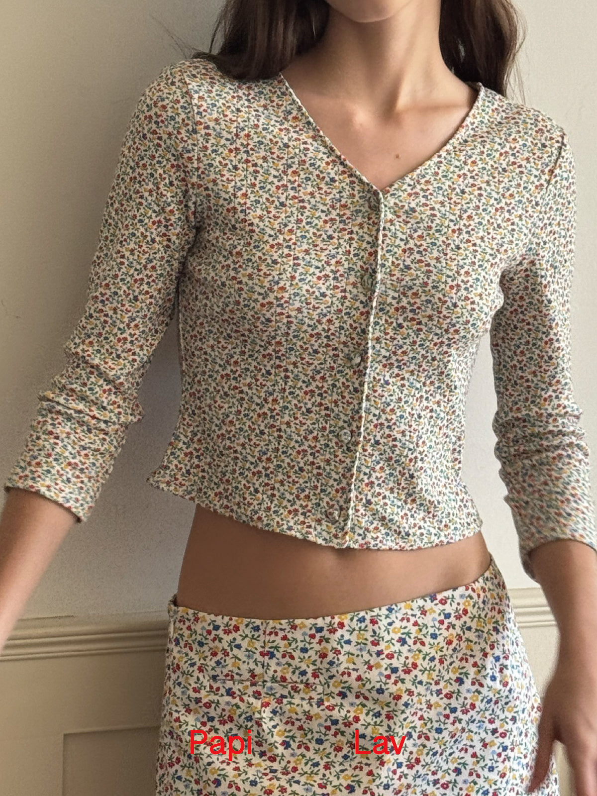 FLORAL PRINT DIARY CARDIGAN