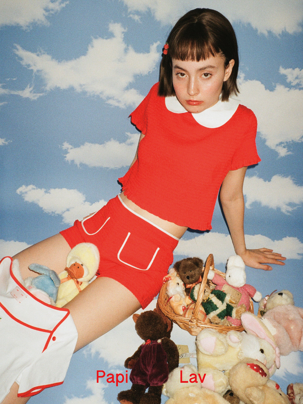 RED GRIGGLE SMOCK SHORT