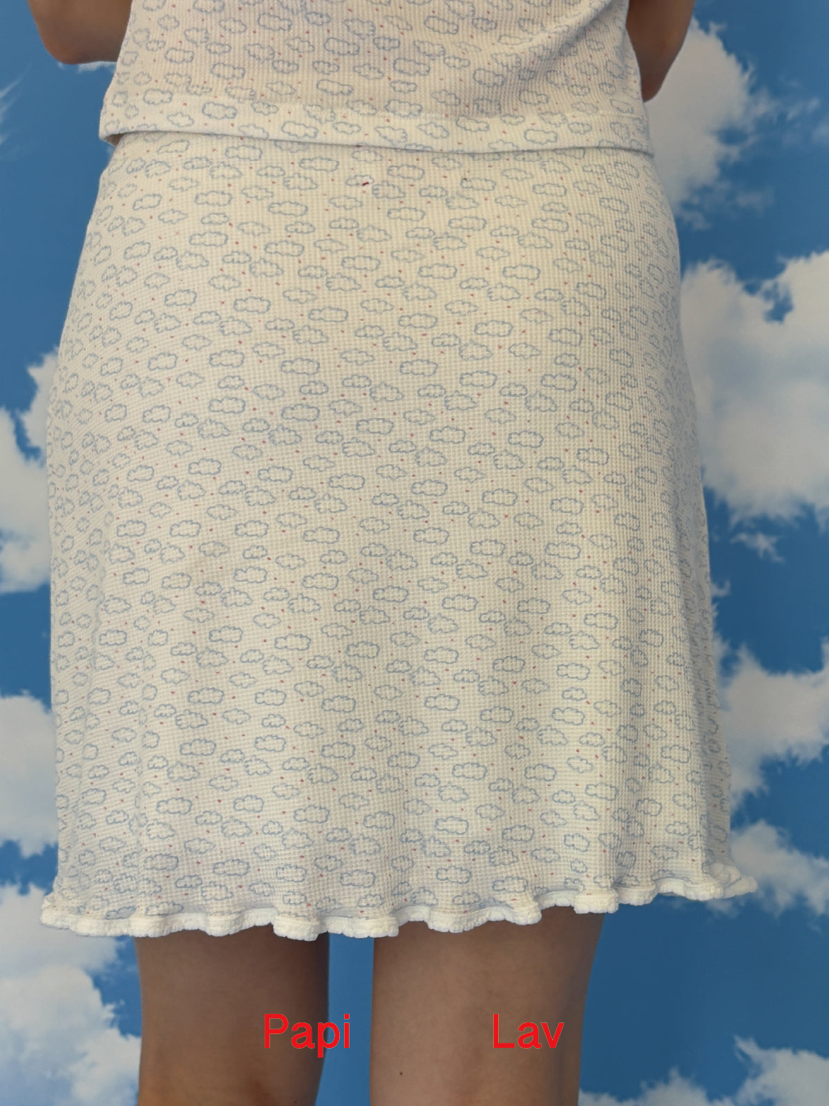 CLOUD PRINT CLOUD SKIRT