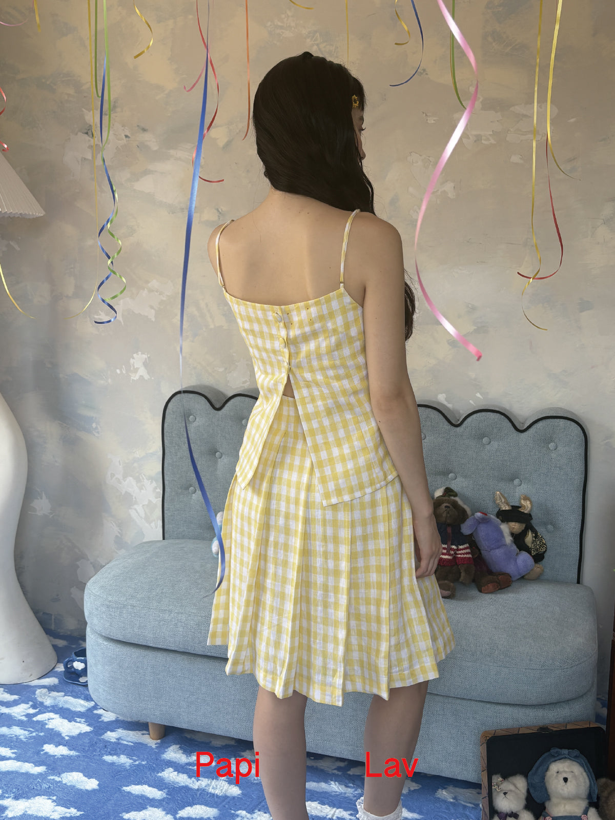 YELLOW GINGHAM SALLY TOP