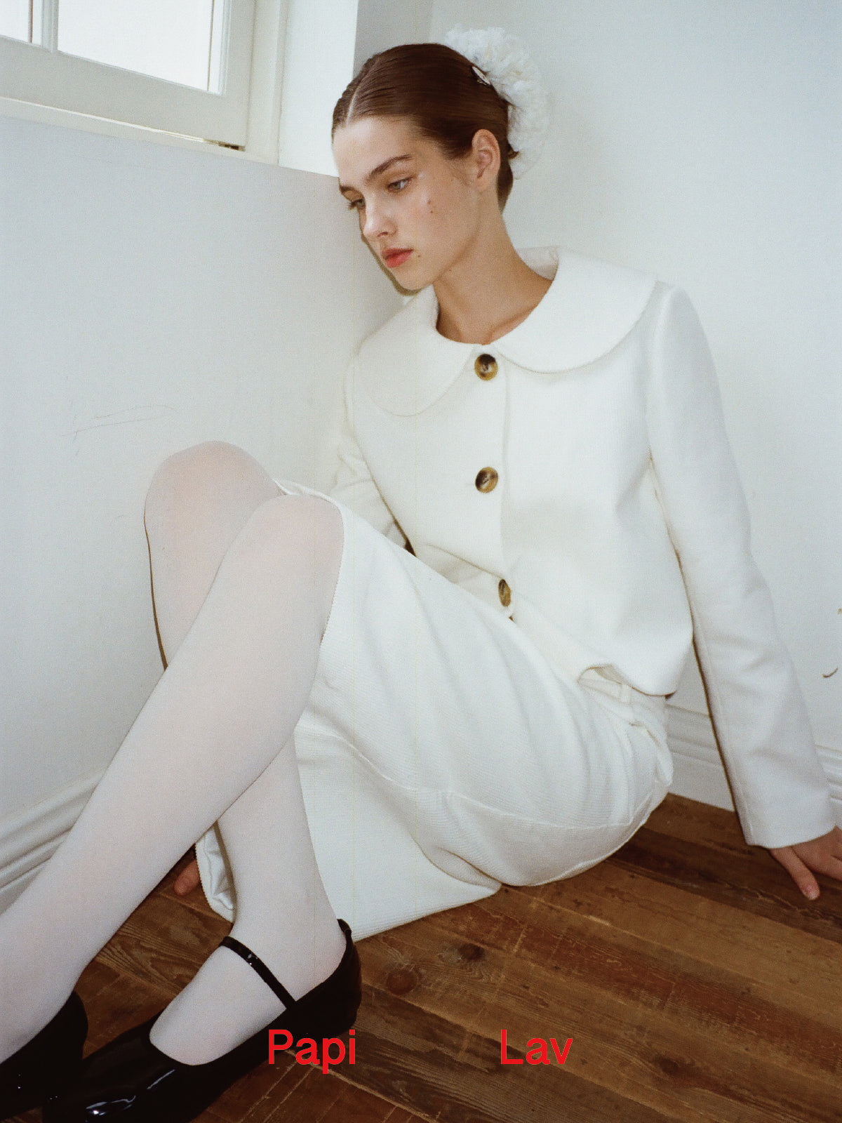 CREAM PHOEBE JACKET AND SKIRT