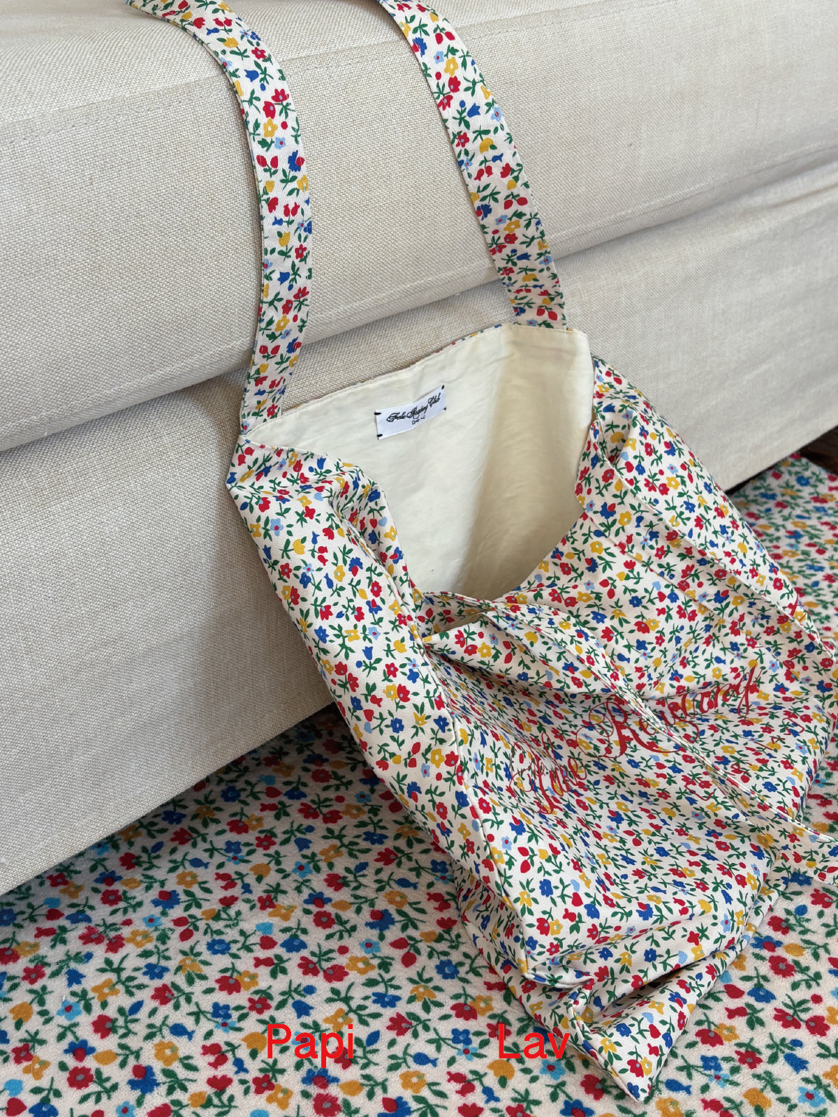 FLORAL PRINT ZONE-OUT BAG