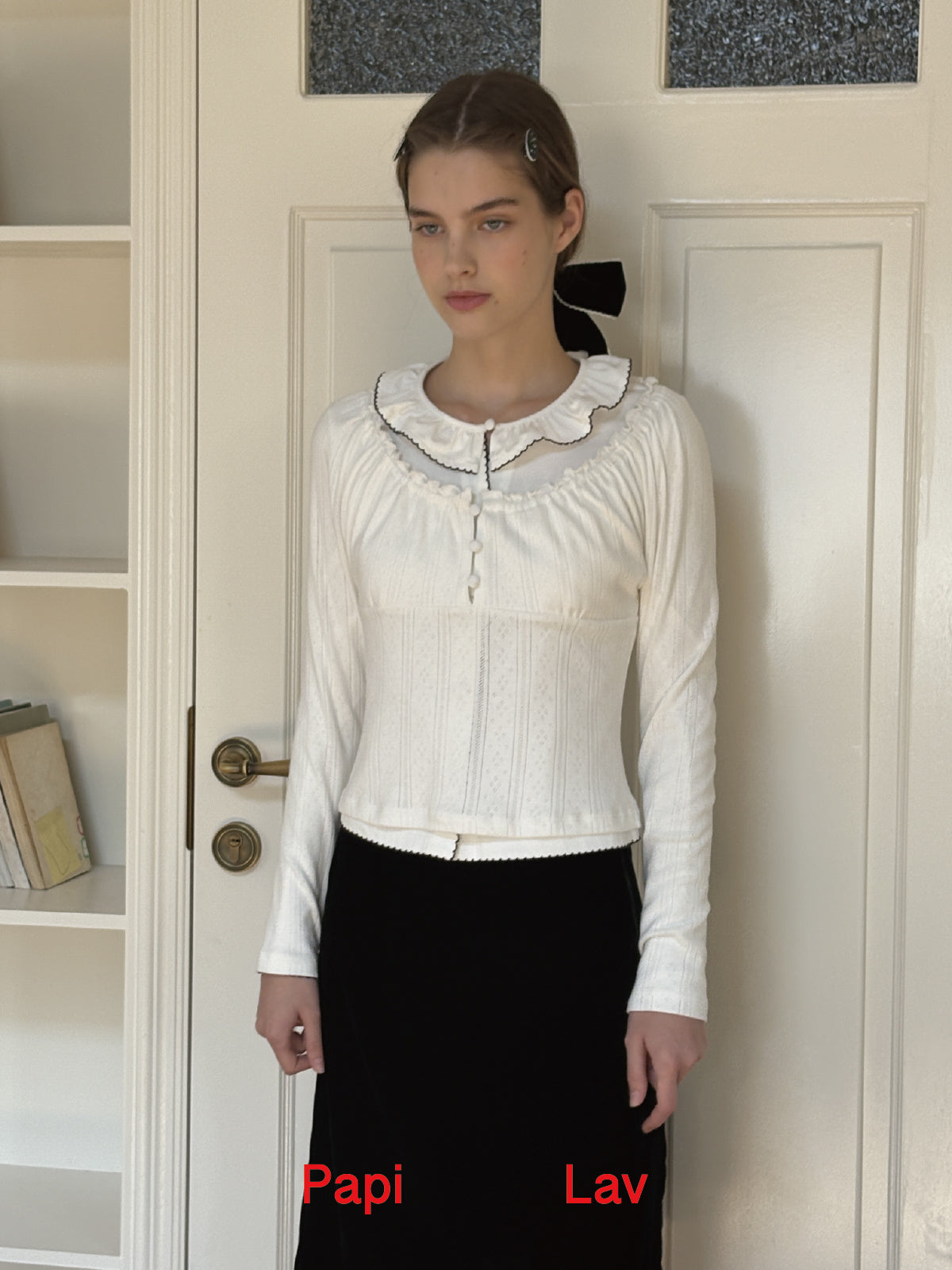 WHITE BOOKISH CARDIGAN