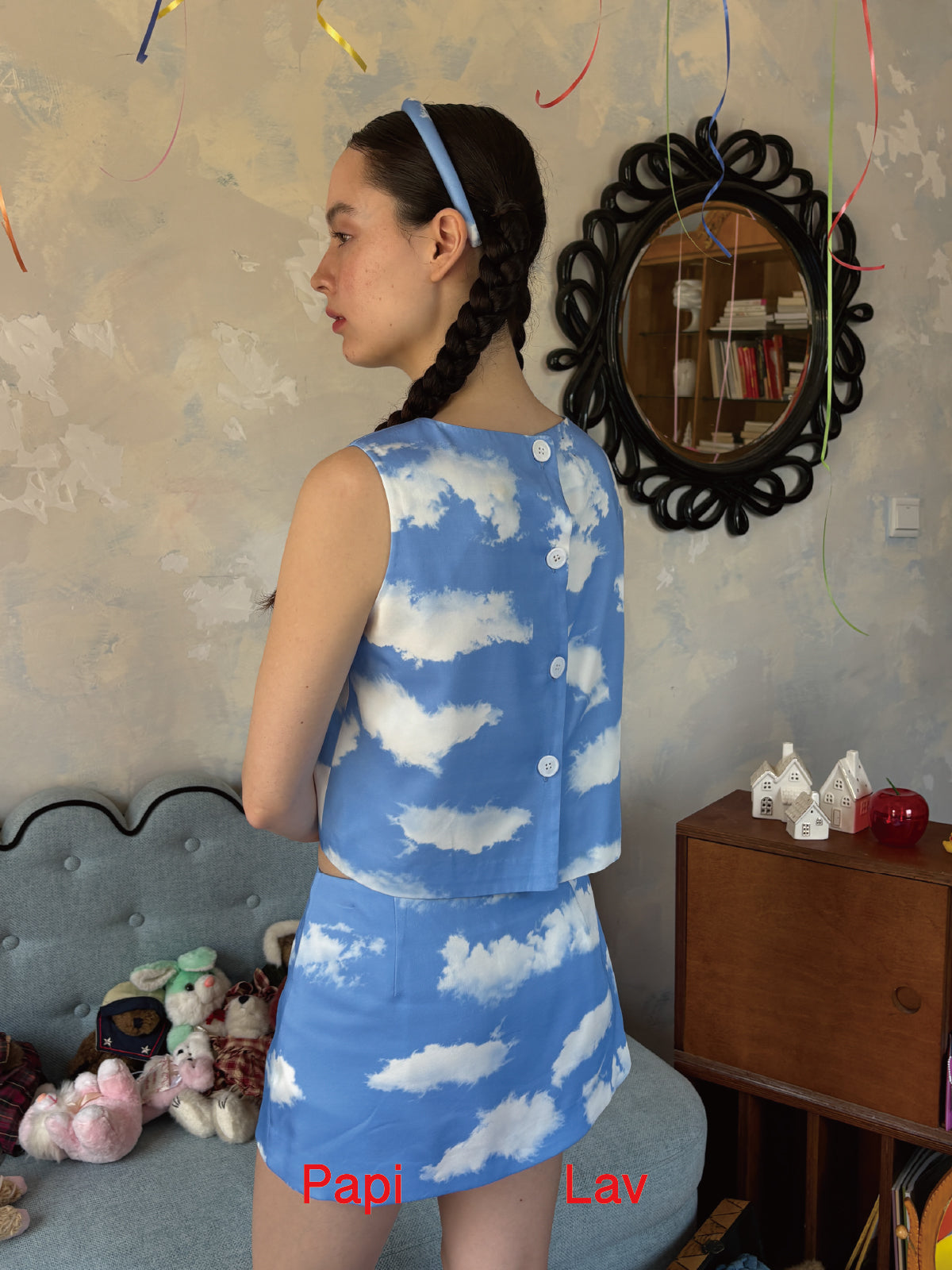SKY PRINT CHILDISH VEST