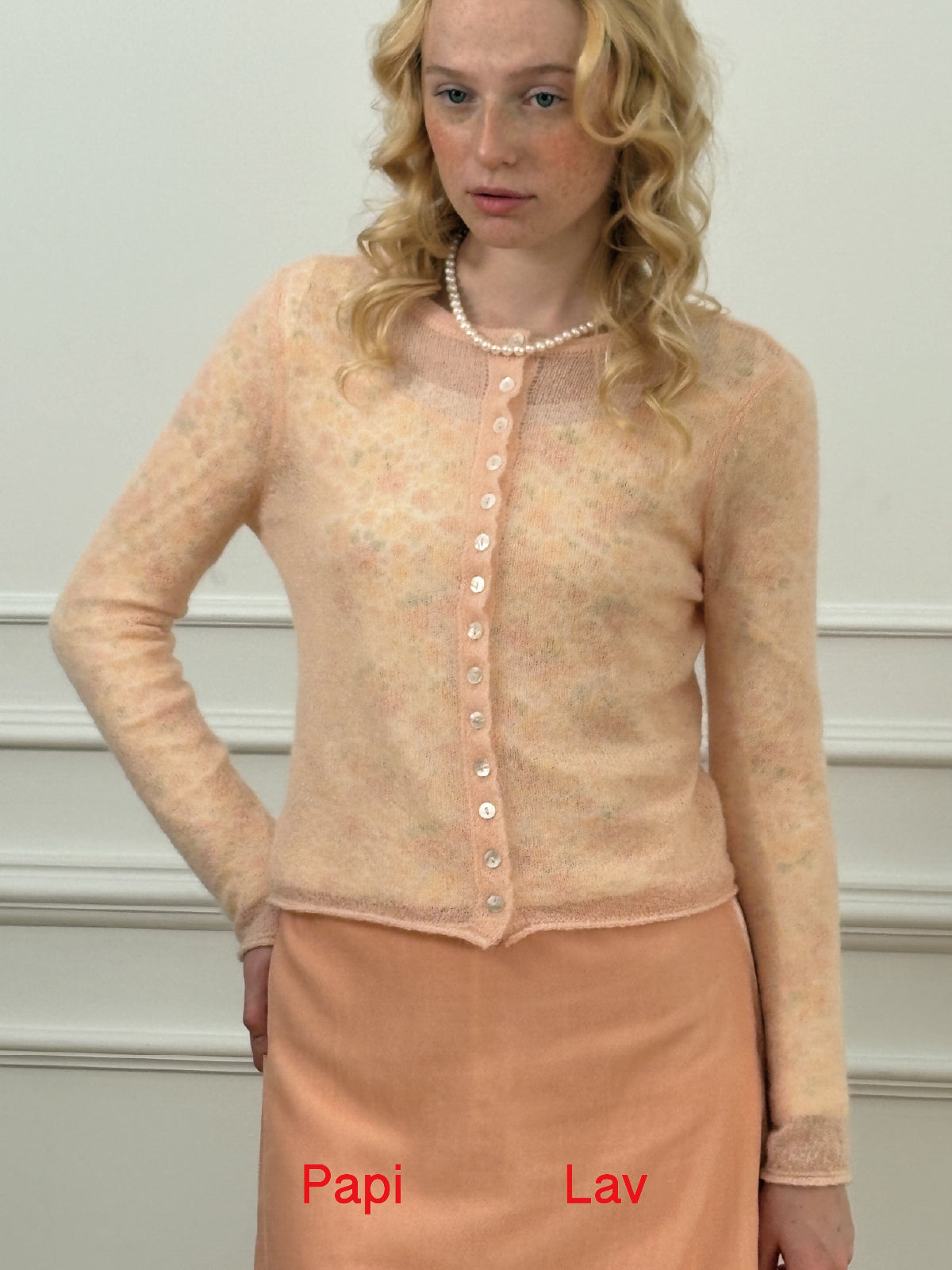 SAGE CREAM FUZZY MOHAIR CARDIGAN