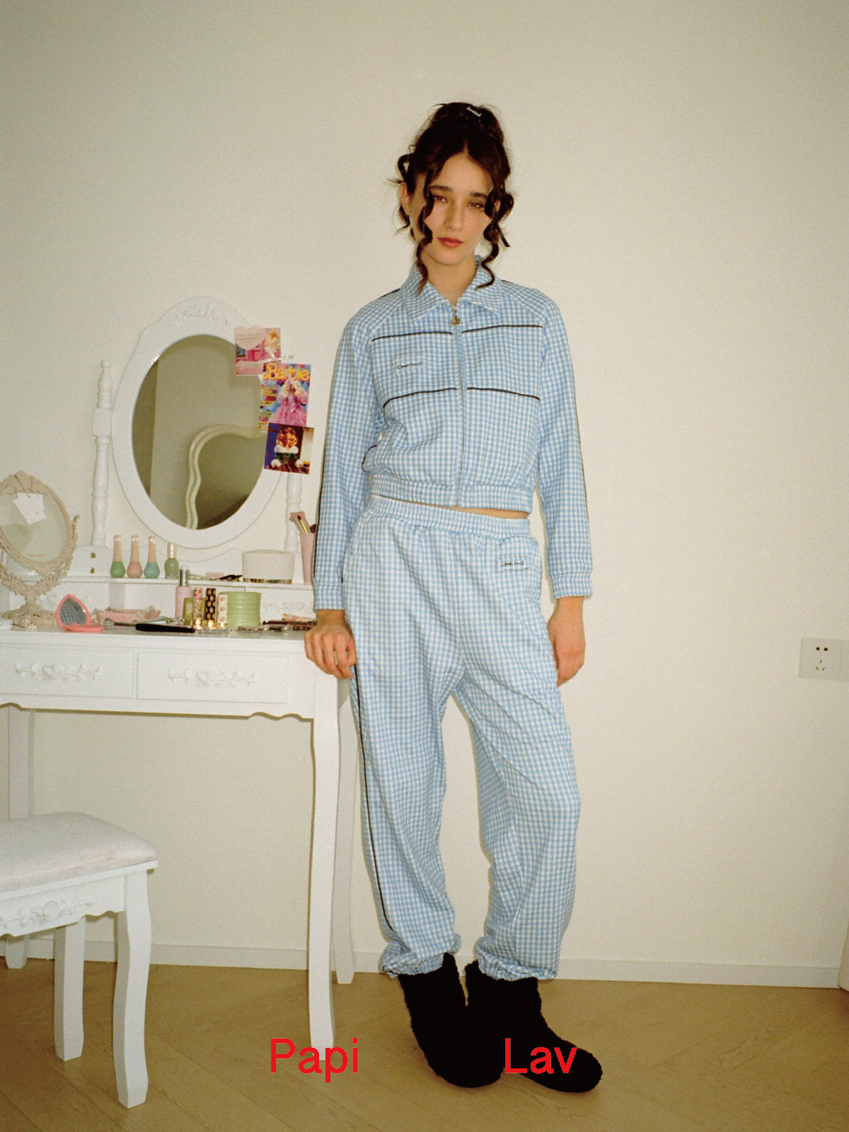 BLUE GINGHAM NEO JACKET