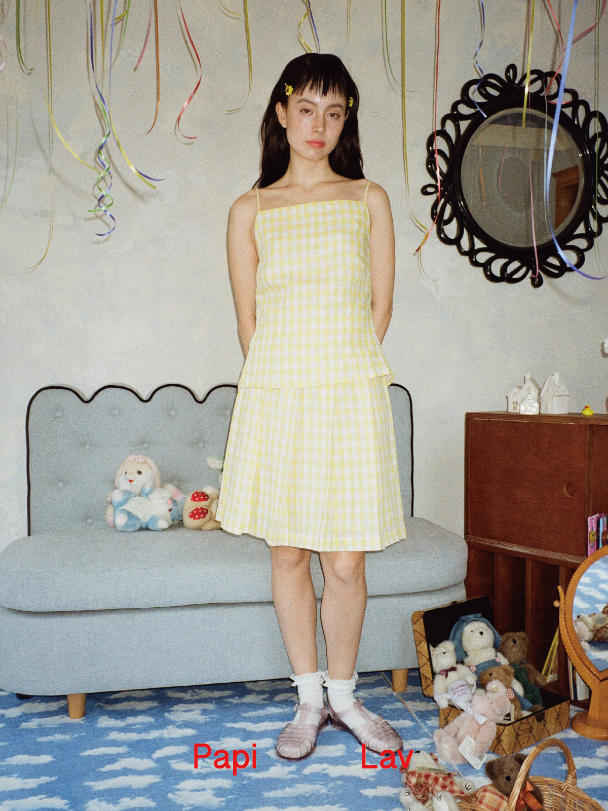 YELLOW GINGHAM SALLY TOP