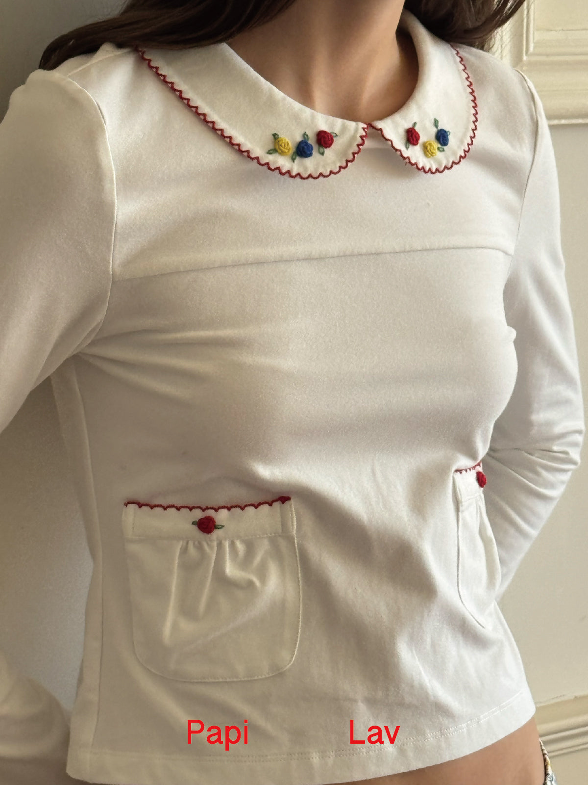 WHITE ANTIQUE JERSEY TOP