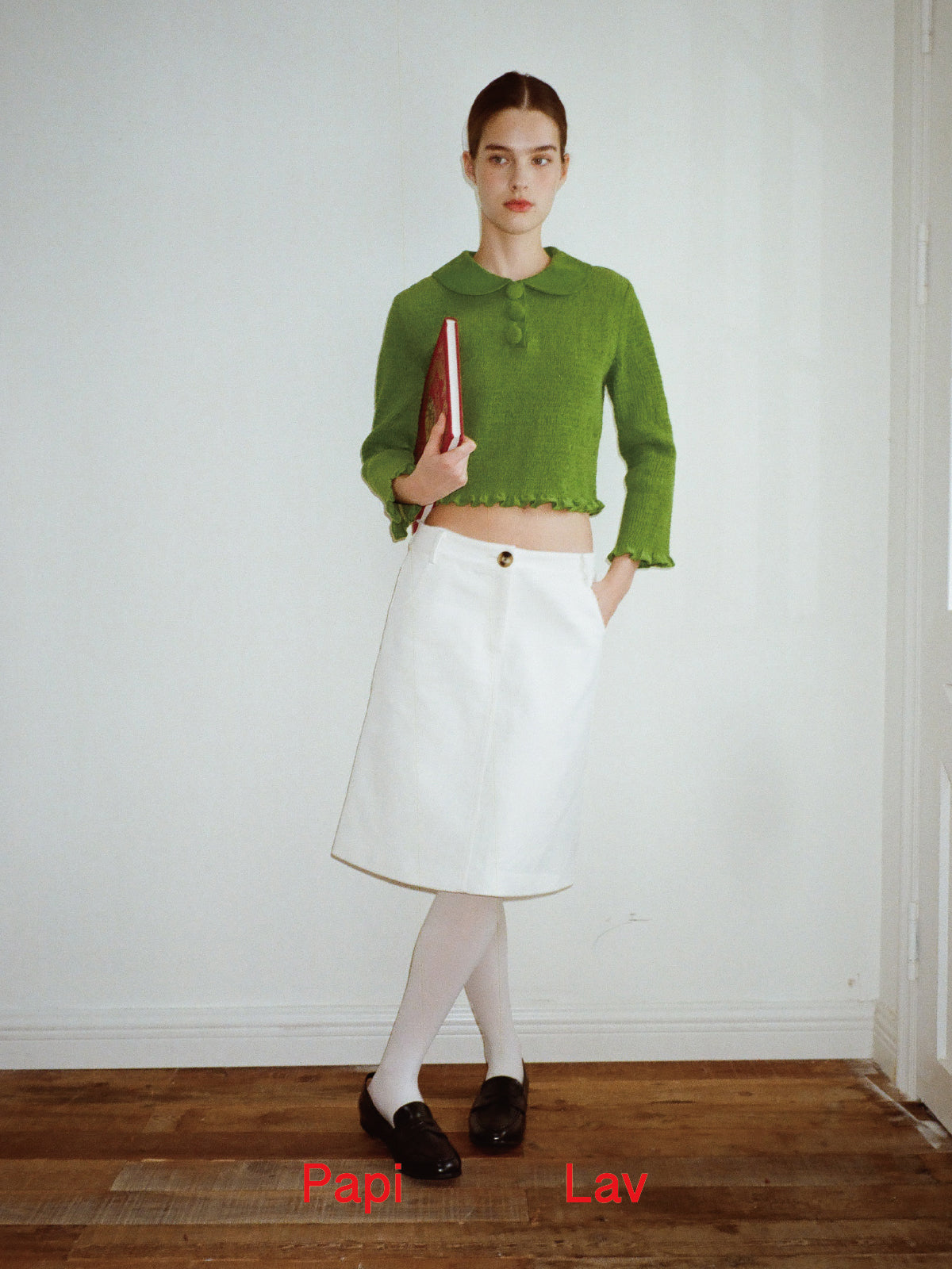 GREEN MATILDA POLO SMOCK TOP