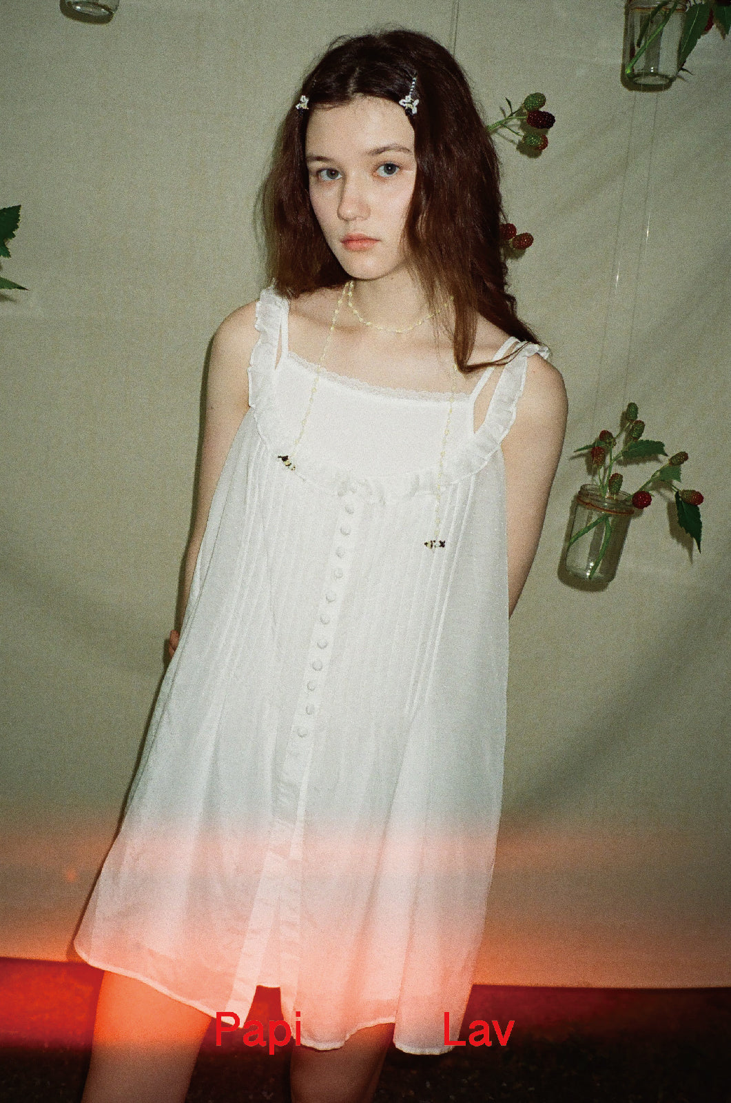 WHITE POLKA DOT ANGEL DRESS