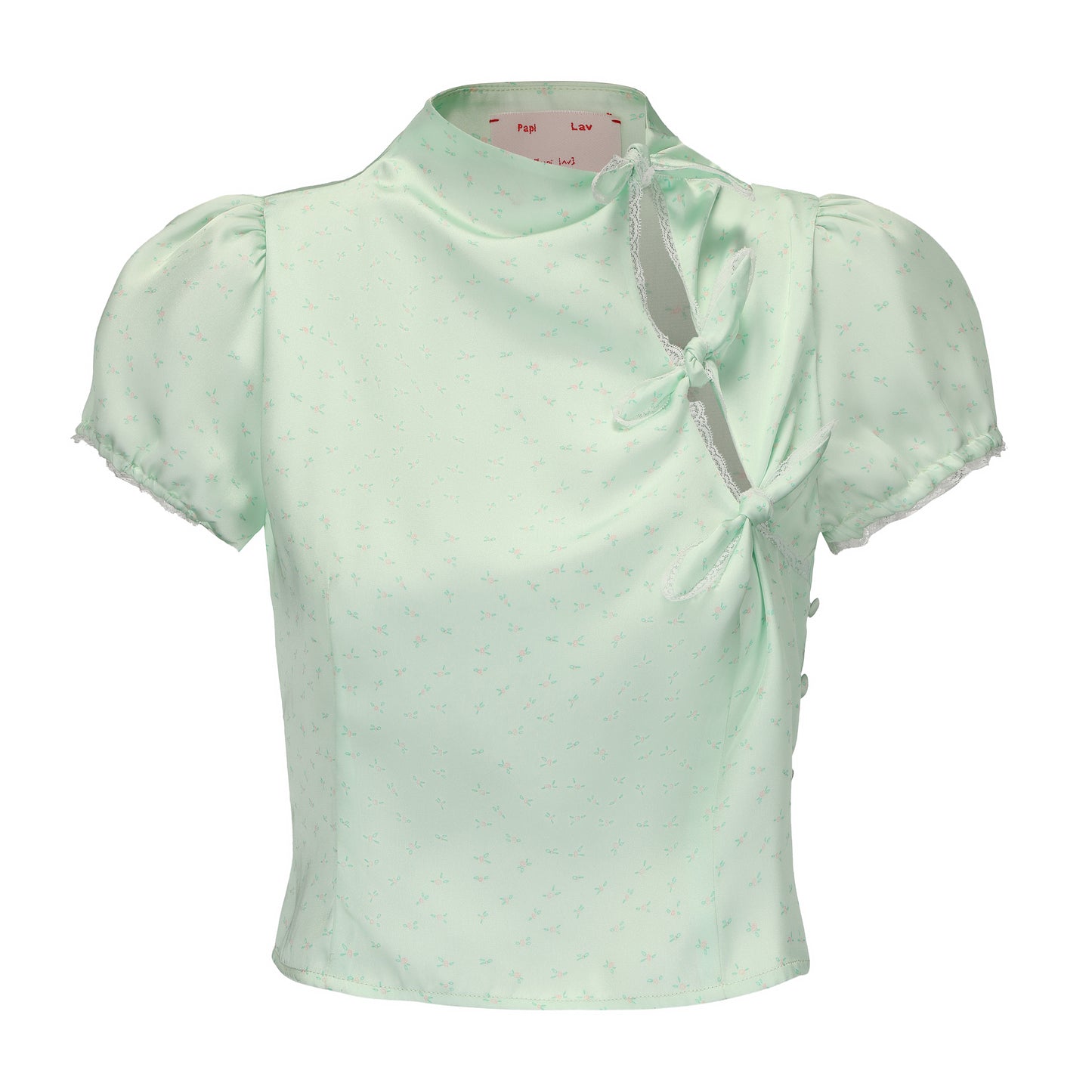 GREEN FLORAL PRINT AMBER TOP
