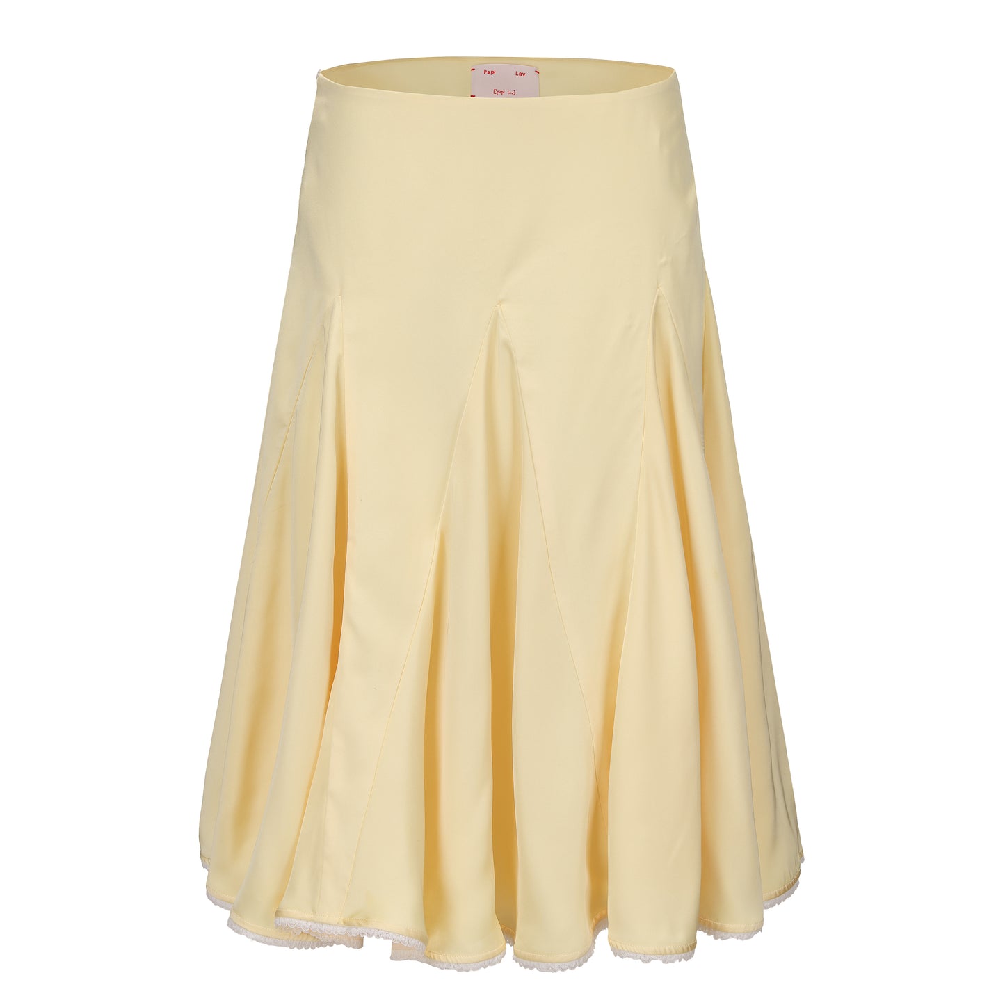 YELLOW GHOSTING FLARED SKIRT