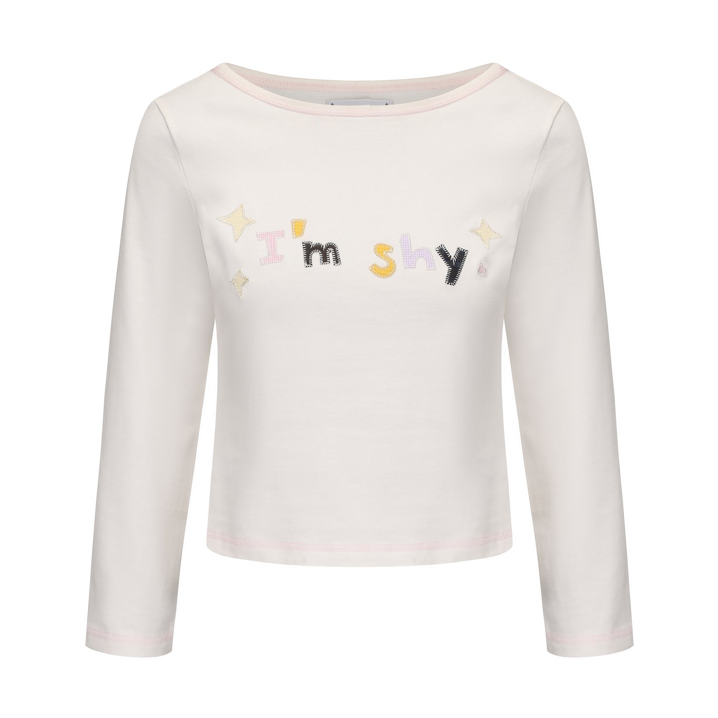 I'M SHY PATCHWORK LONGSLEEVE T-SHIRT