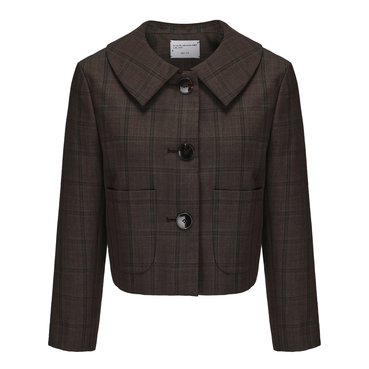 BROWN CHECK JULIE BLAZER