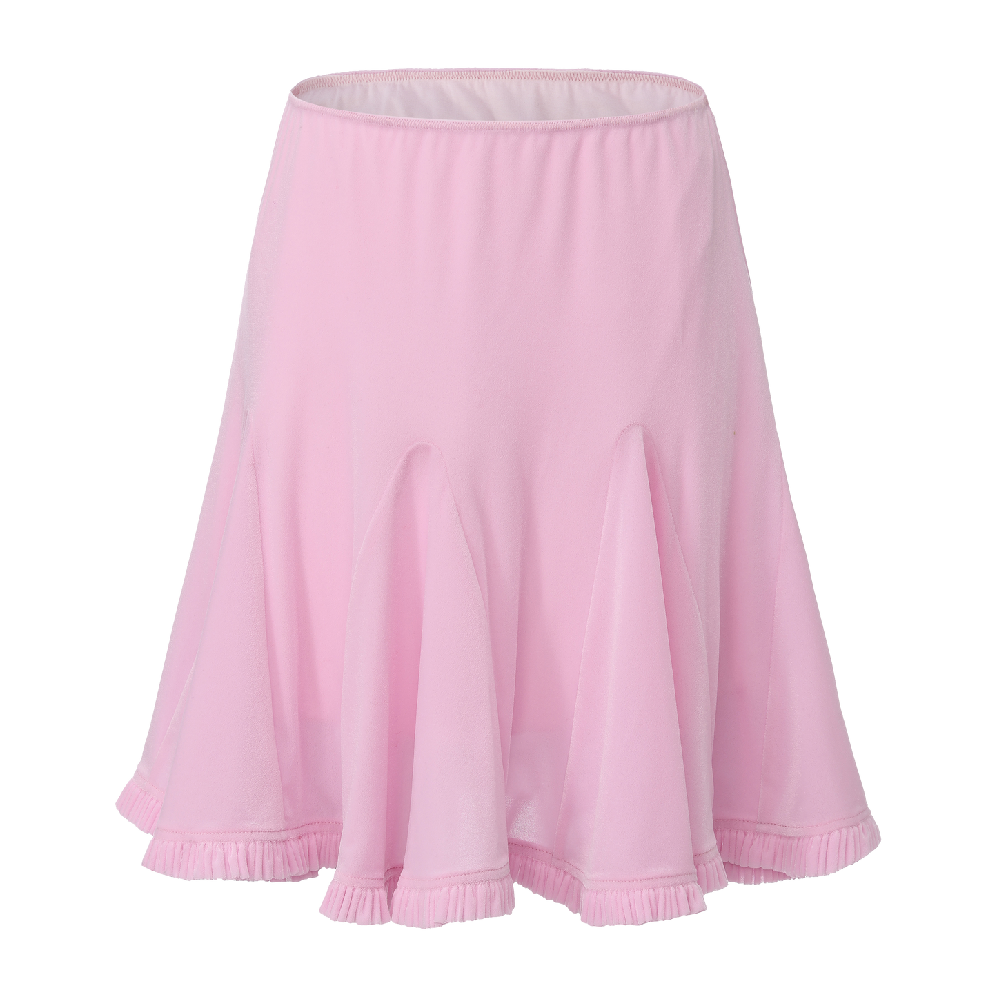 PINK FAKE READING RUFFLE CARDIGAN AND SKIRT