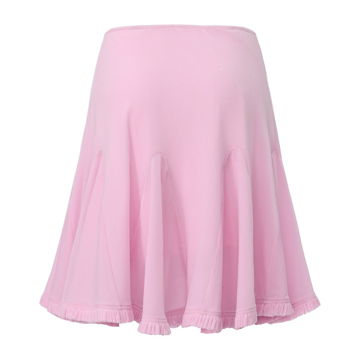 PINK FAKE READING RUFFLE CARDIGAN AND SKIRT