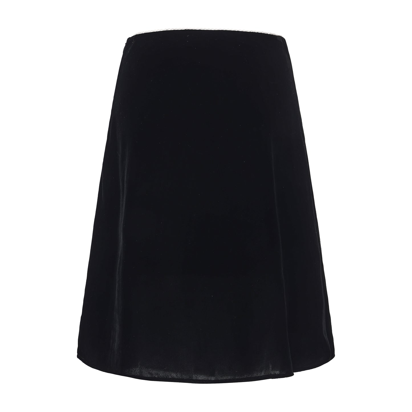 BLACK PHOEBE VELVET SKIRT