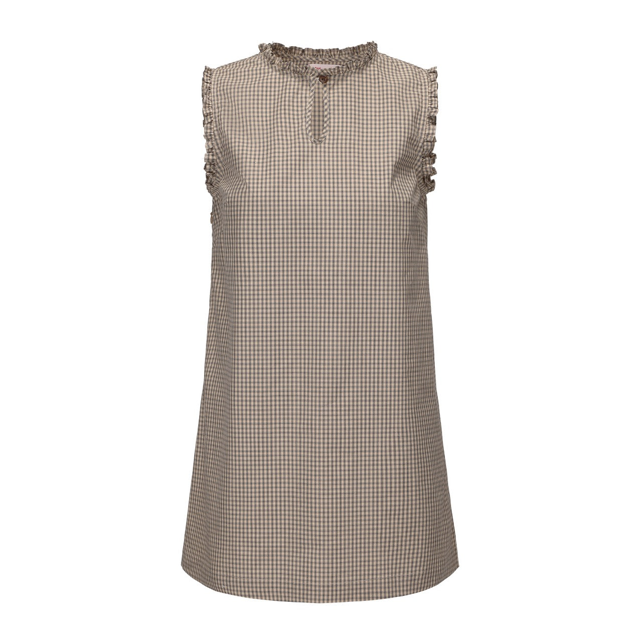 KHAKI CHECK LILI DRESS