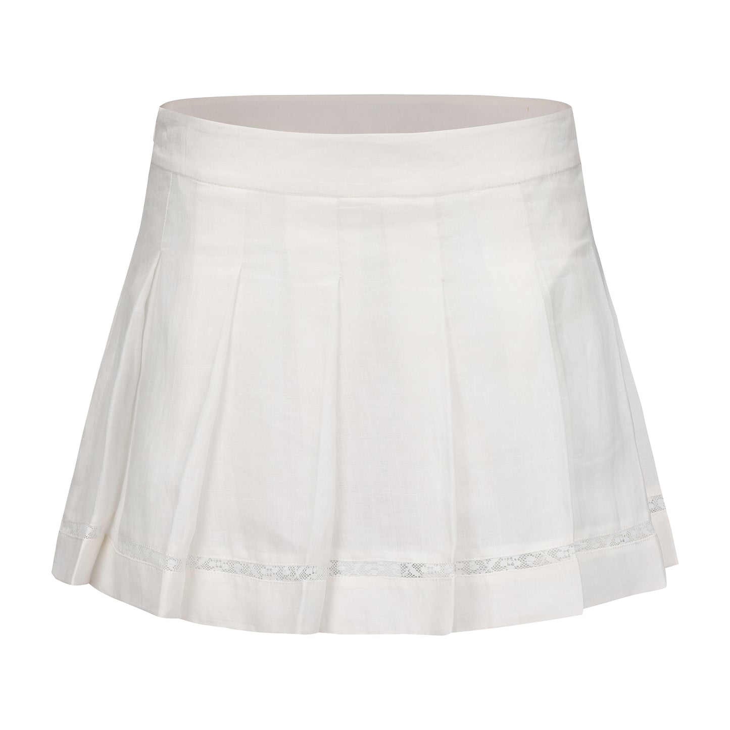 WHITE INNOCENCE PLEATED SKIRT