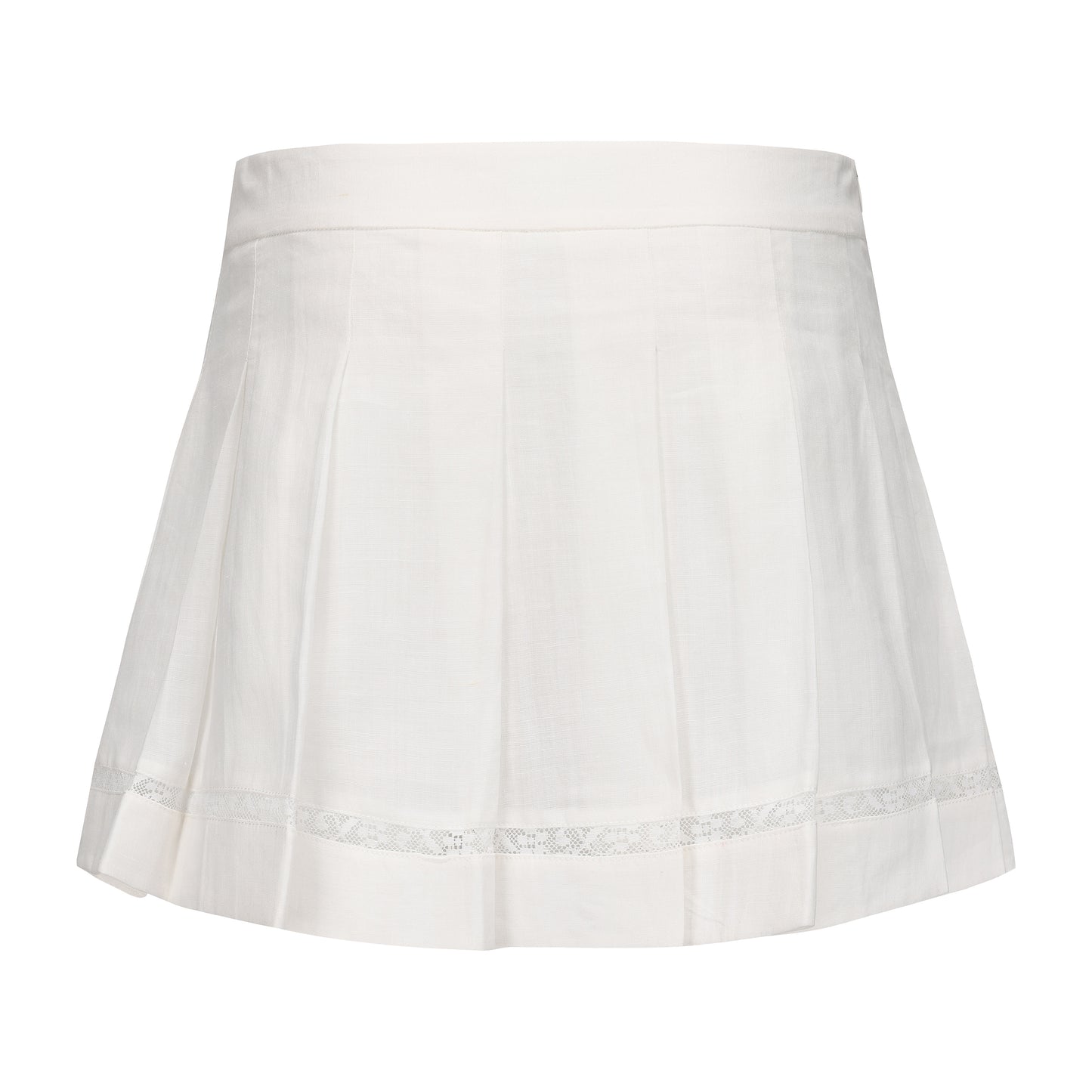 WHITE INNOCENCE PLEATED SKIRT