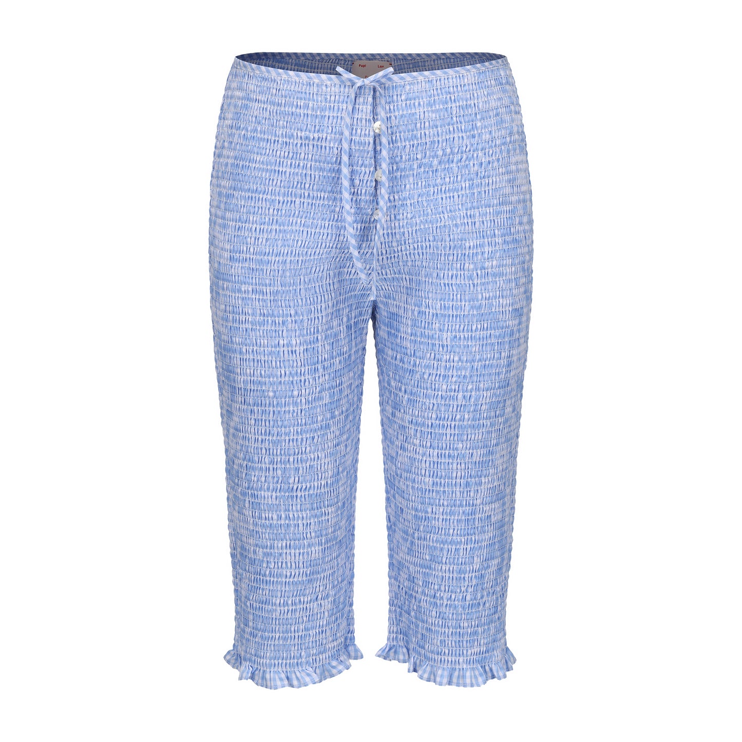 BLUE GINGHAM LOLLIPOP SMOCK CAPRI