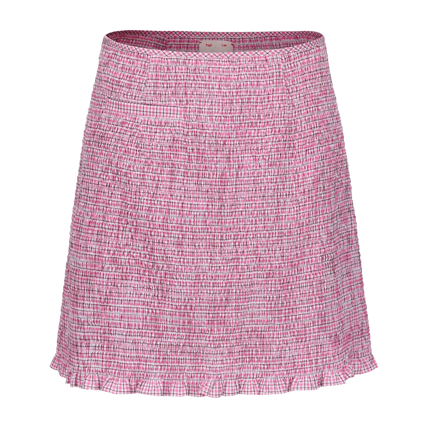 PINK CHECK KIKI SMOCK SKIRT