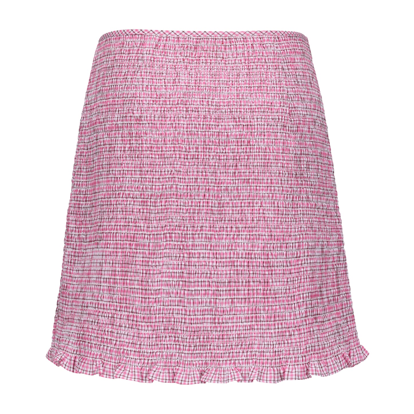 PINK CHECK KIKI SMOCK SKIRT
