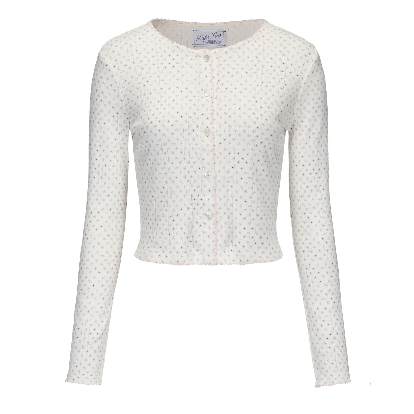 PINK FLORAL PRINT OMA CARDIGAN