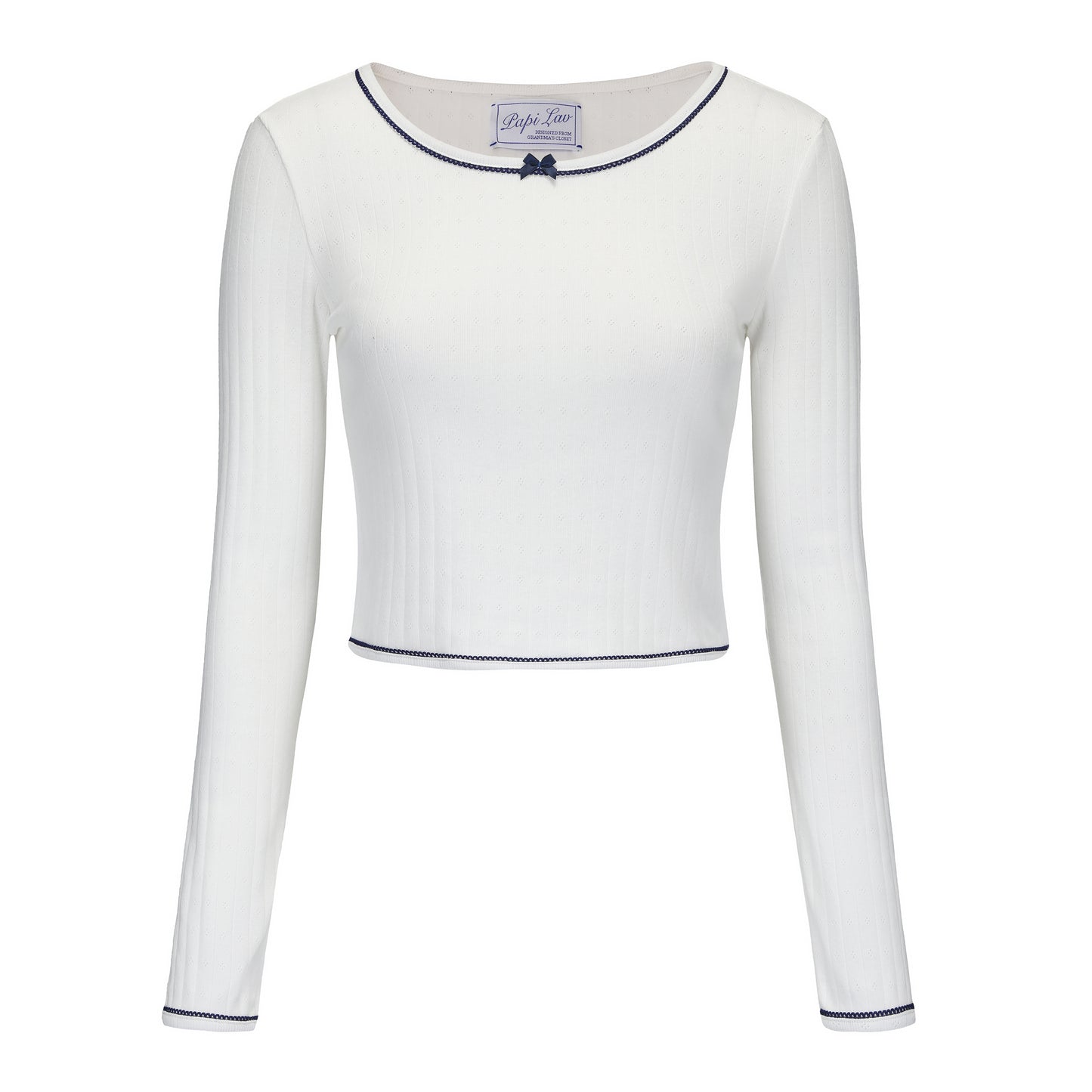 BLUE / WHITE KISSY TOP