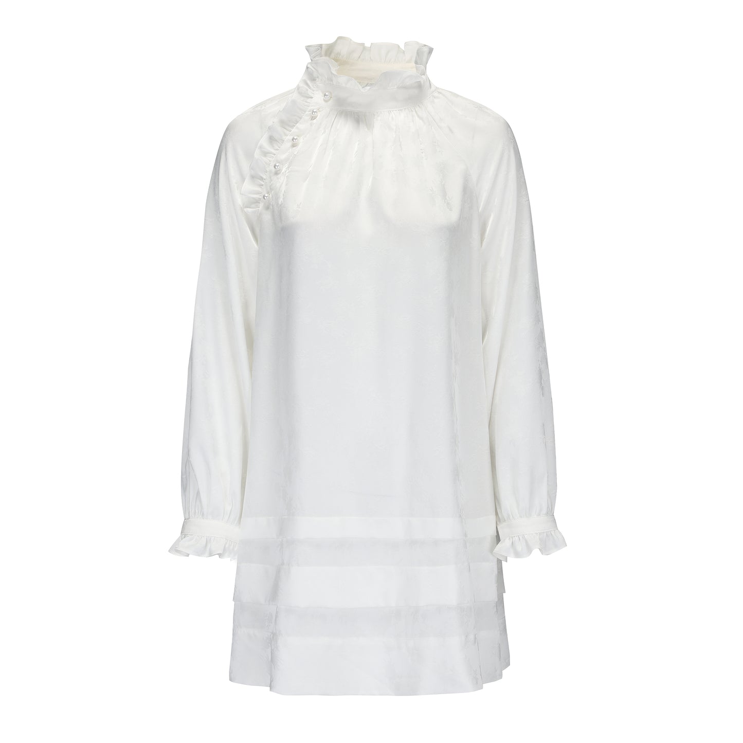 WHITE JACQUARD PAW PAW DRESS