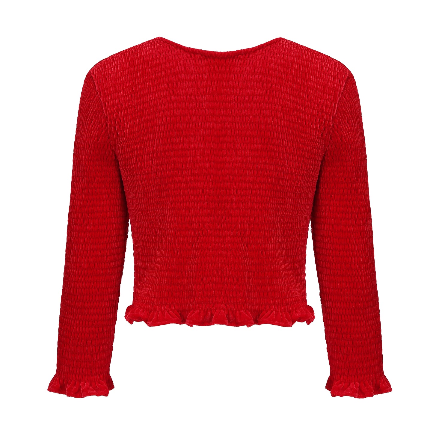 RED MONICA SMOCK TOP