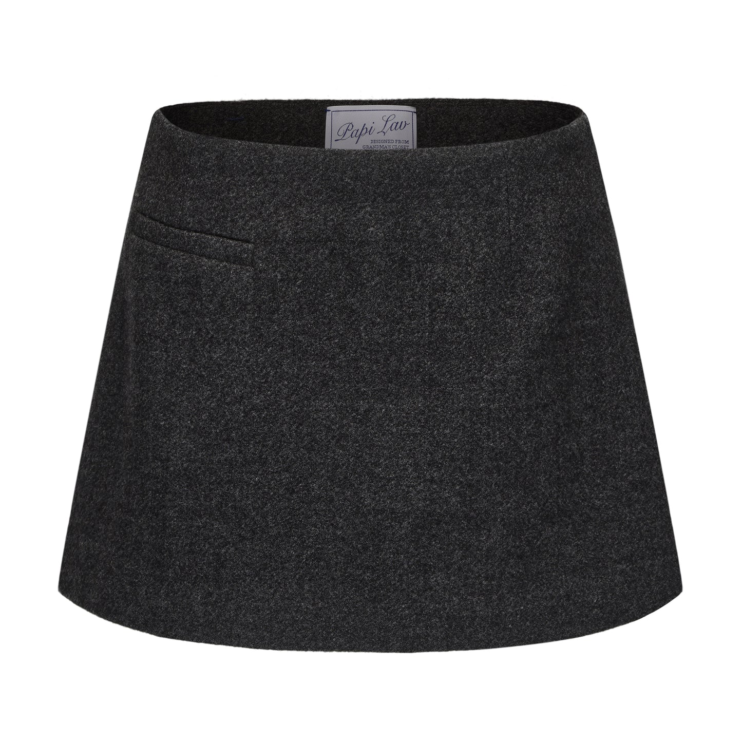 GREY HAPPY MINI SKIRT