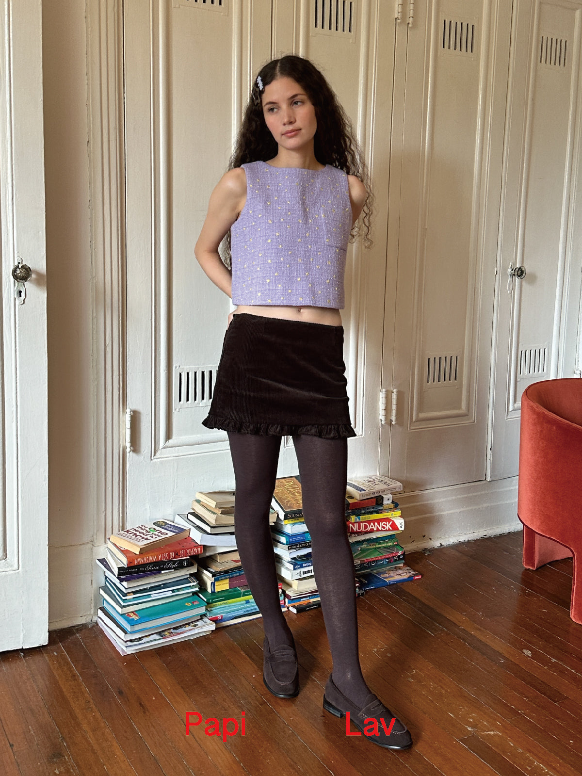 BROWN EMILY MINI SKIRT