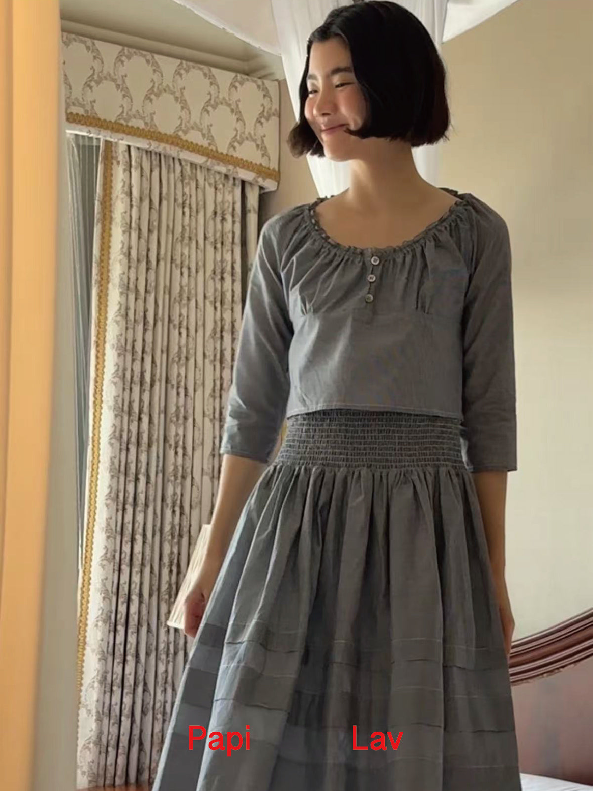 BLACK GINGHAM JESSICA TOP