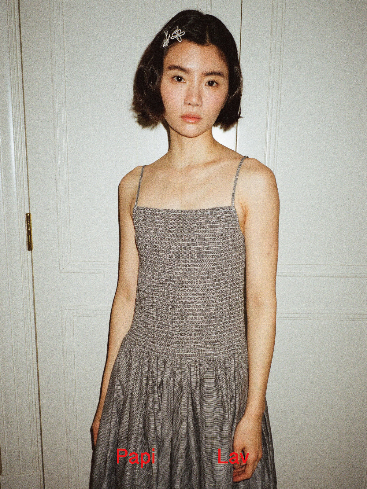 BLACK GINGHAM SYLVIA DRESS