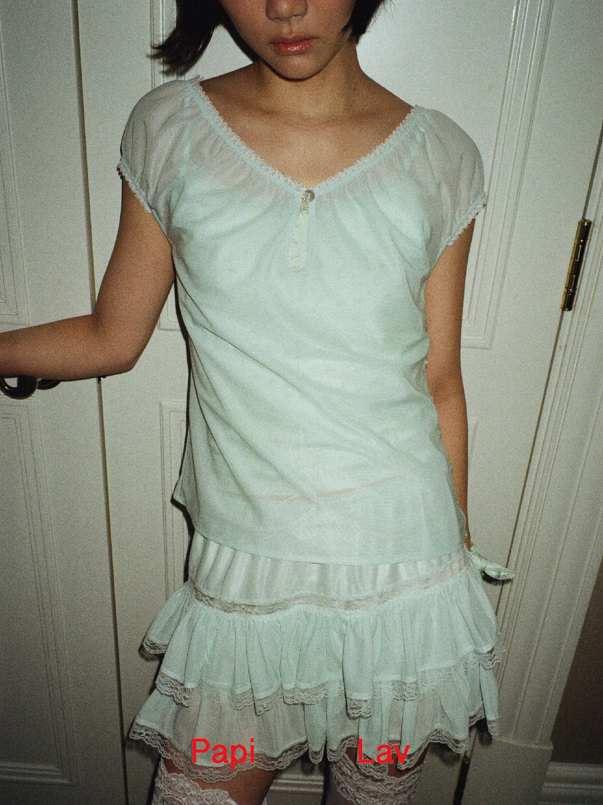 MINT GREEN BLUSHY TOP