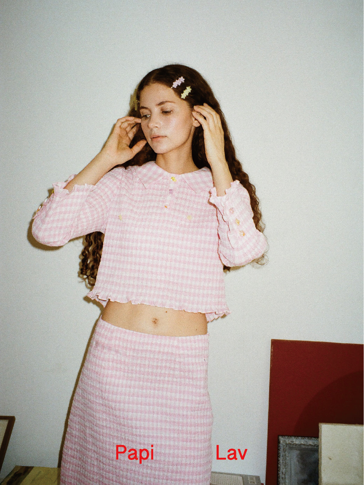 PINK GINGHAM DOROTHY POLO SHIRT