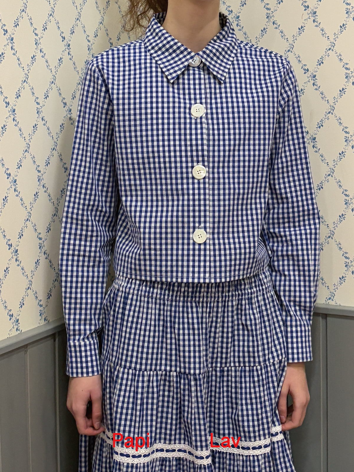 BLUE GINGHAM LOVELY SHIRT