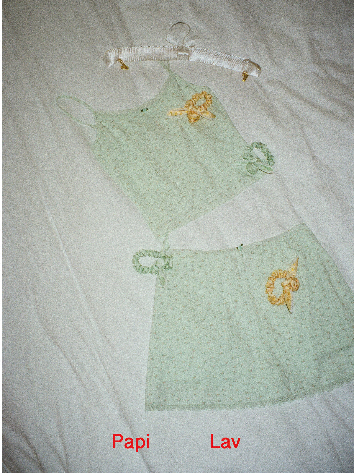 GREEN FLORAL PRINT CHATTER-BOX SKIRT