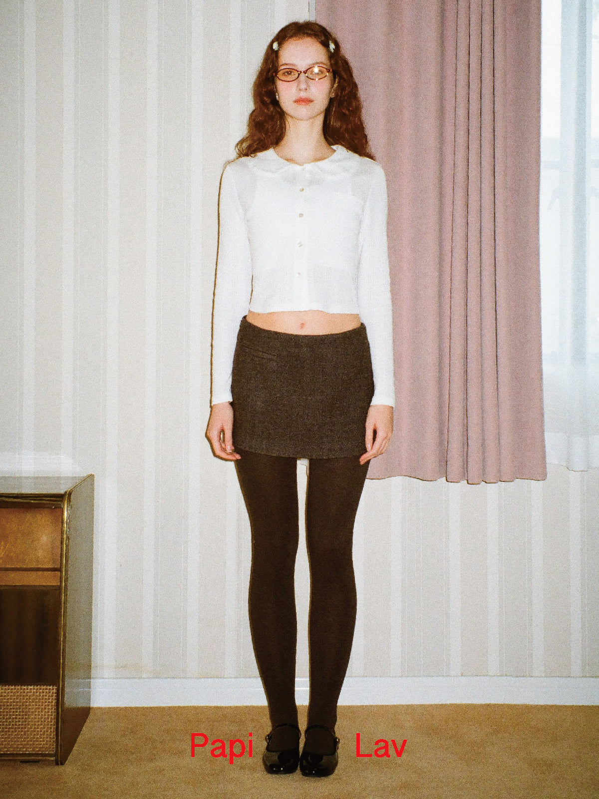 GREY HAPPY MINI SKIRT