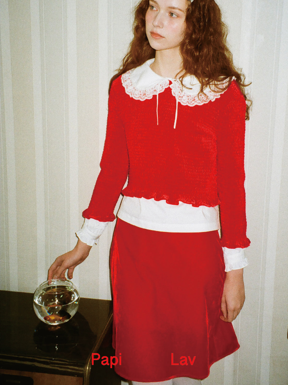 RED MUSE SKIRT