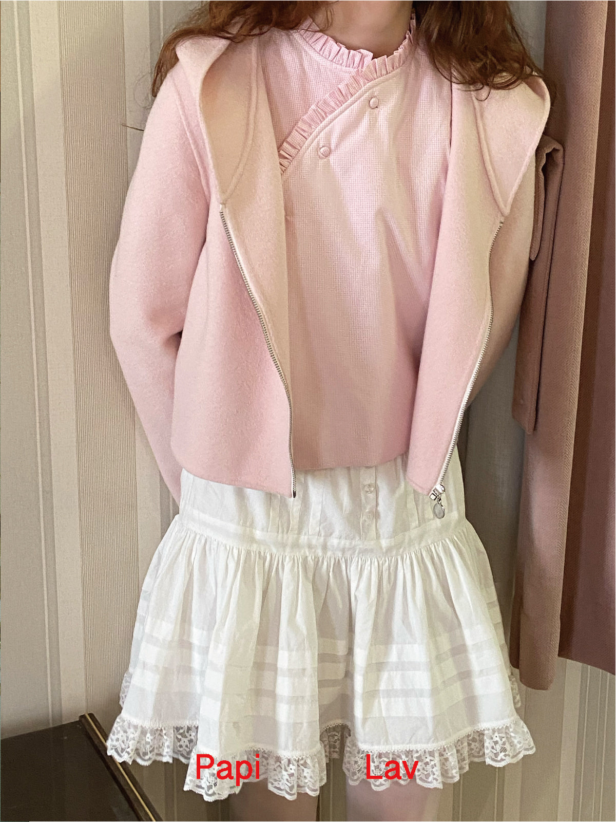 PINK GINGHAM NAINAI VEST