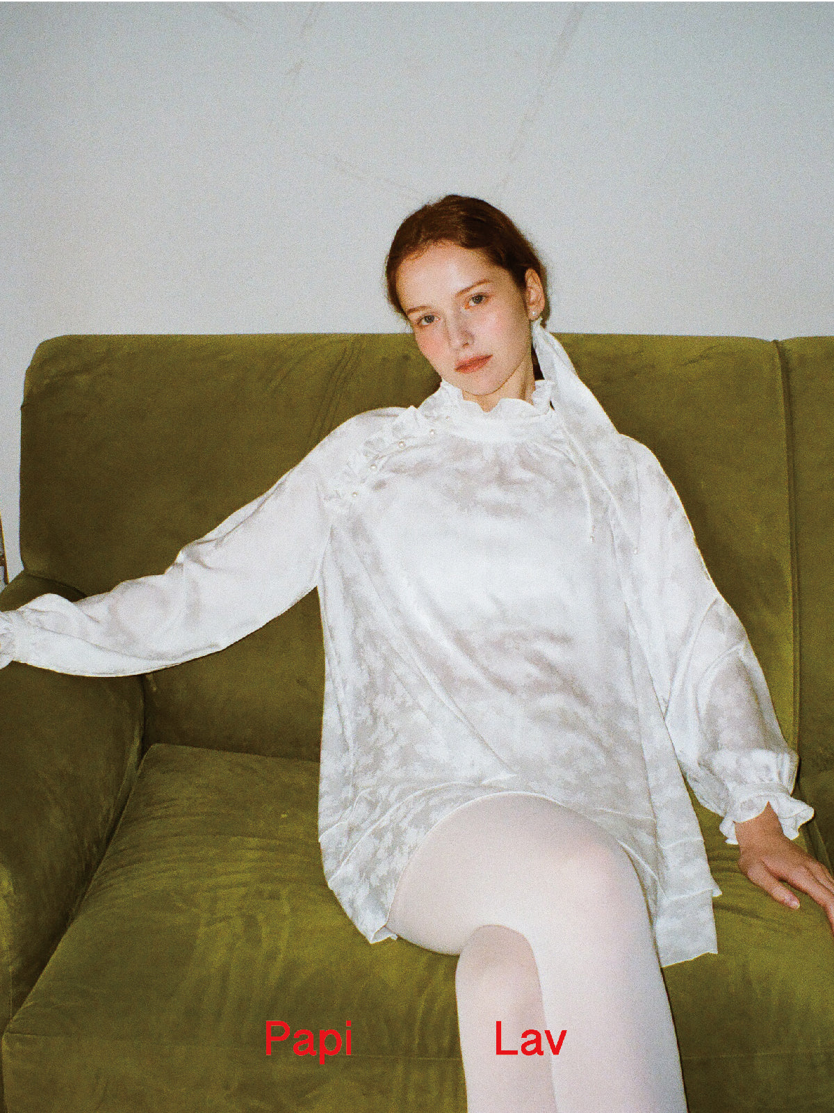 WHITE JACQUARD PAW PAW DRESS