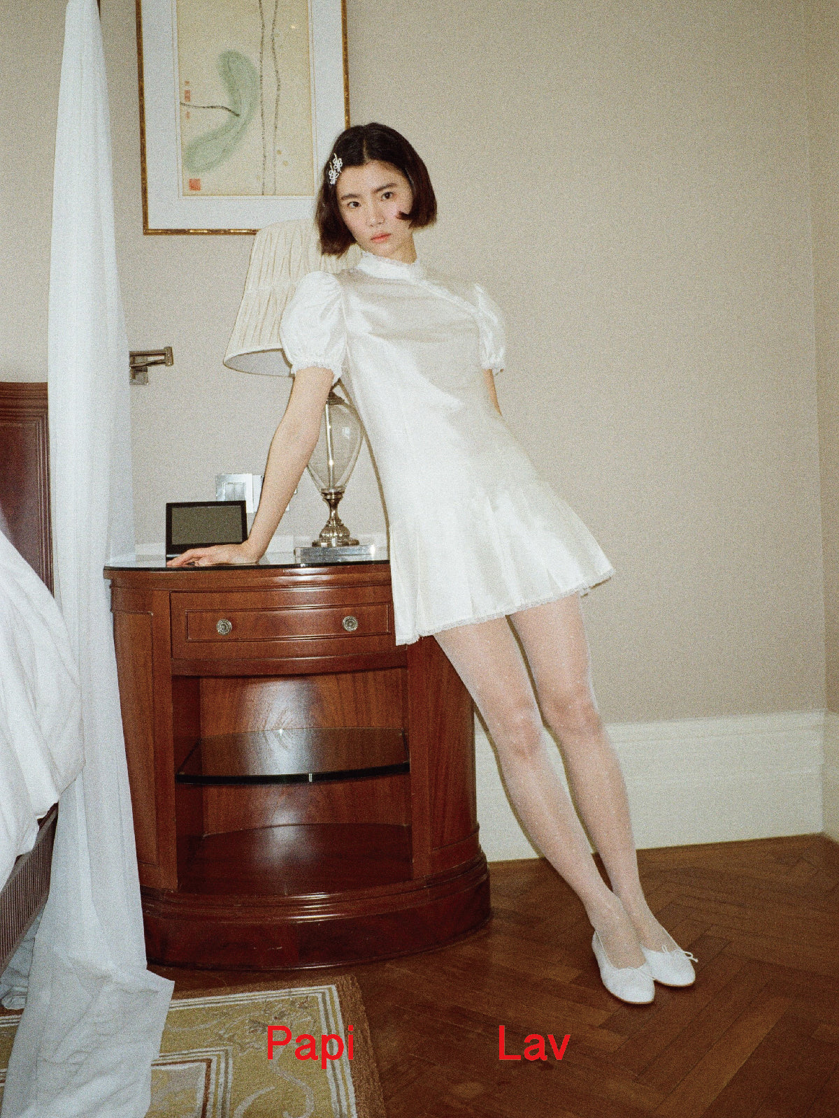 WHITE CALL-ME DRESS